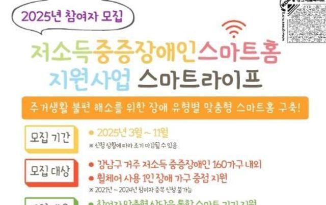 전동침대부터 반려로봇까지...강남구, 장애인 위한 '스마트 홈' 지원