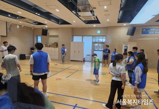 2024년 발달장애 학생들의 여름방학 체육교실 참여 모습