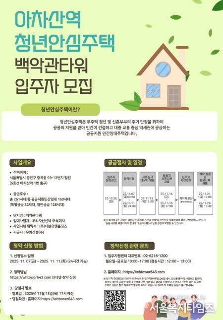 광진구, 청년안심주택 ‘아차산역 백악관타워’ 청약 시작