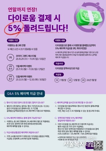 익산 다이로움 '최대 28% 혜택' 연말까지 이어간다