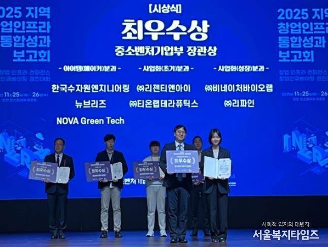 「2025년 창업인큐베이팅 경진대회」 최우수상 수상 ▲(주)티온랩테라퓨틱스