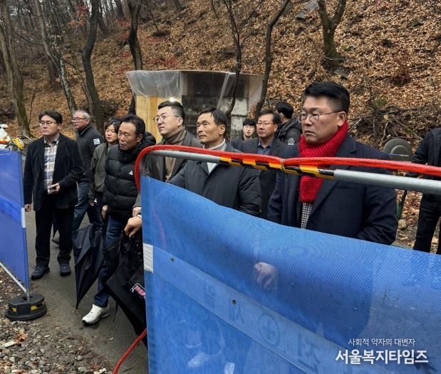 충청북도의회 건설환경소방위, 조령산휴양림 숲속의 집 조성 현장 방문