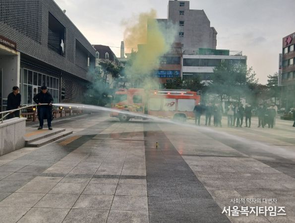 청주시활성화재단, 청주동부소방서와 합동 소방훈련 실시