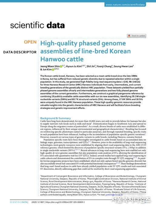 Scientific Data 게재 논문
