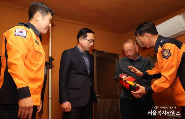 동부소방서와 판암동 취약계층 노후주택 방문