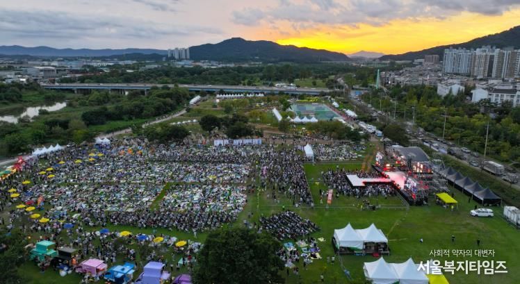 지난 9월 황룡친수공원에서 열린 제3회 광산뮤직ON페스티벌 행사장 전경