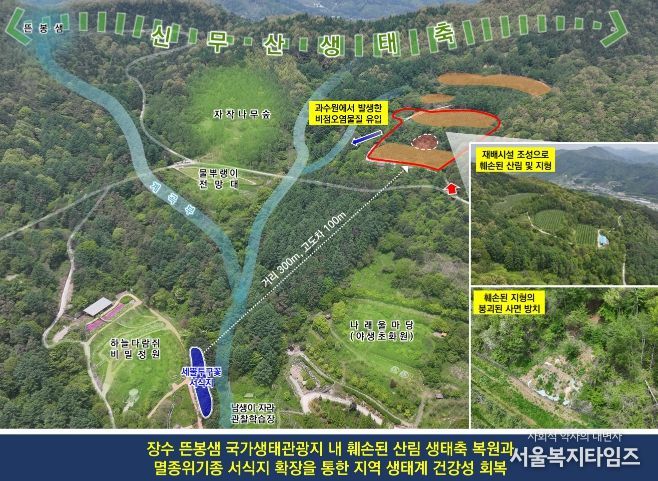 장수군 뜬봉샘 국가생태관광지 ‘생태계보전부담금 반환사업’ 공모 선정