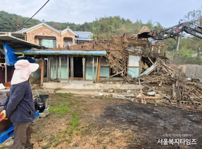 농촌 빈집 정비 현장. 장성군 제공