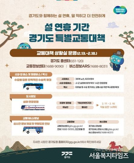 설 연휴 특별교통대책