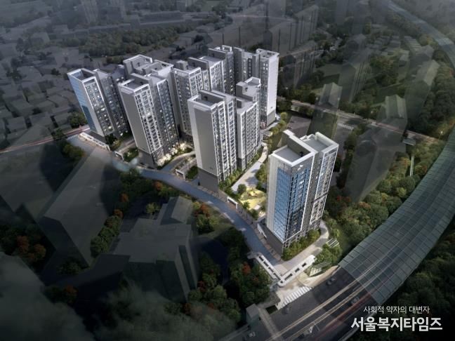 리모델링 사업계획이 최종 승인된 '수지뜨리에체 아파트' 조감도