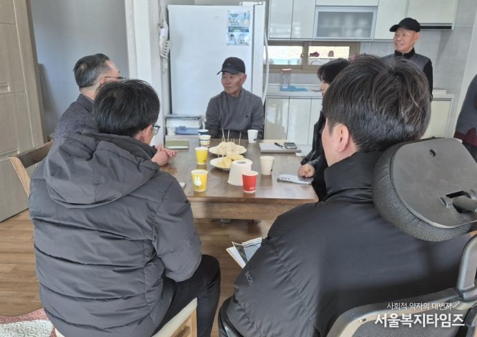 9일 북산면 대곡리 주민 면담