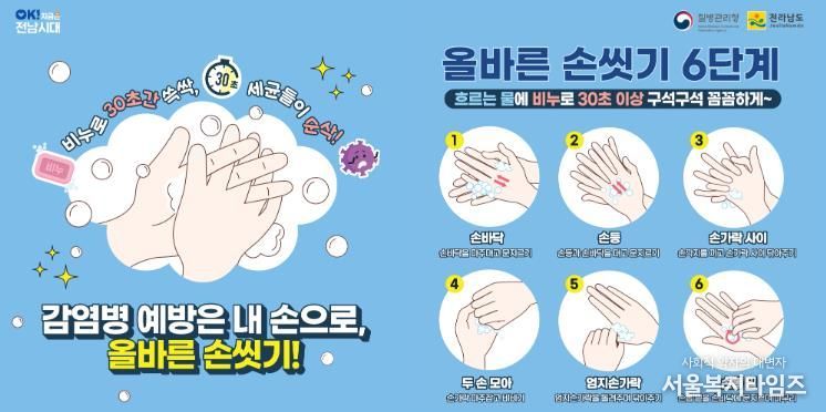 올바른 손씻기 홍보물